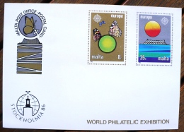 MALTE, Papillons, Europa, Entier Postal Emis En 1986. STOCKHOLMIA 86. MNH, Neuf Sans Charniere - Butterflies