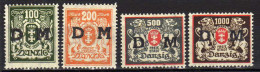 Danzig Dienstmarken 1923 Mi 37-40 * [021114L] - Oficial