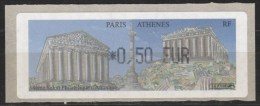 58e Salon Philatélique D'automne Vignette 0,50 € "Paris-Athènes" - 1999-2009 Illustrated Franking Labels