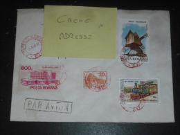 LETTRE ROUMANIE ROMANIA ROMANA AVEC YT 3973 3976F 4141 ET 4206 - AUBERGE BRASOV - HOTEL MOULIN LOCOMOTIVE TRAIN - - Storia Postale