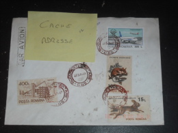 LETTRE ROUMANIE ROMANIA ROMANA AVEC YT 3976D 4095 4101 ET PA 317 - HOTEL - LAPIN RABBIT LEROT LOIR - AVION BOEING 737 - - Covers & Documents