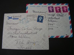 == NL Briefe 2 Stück Tel Aviv - Covers & Documents