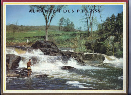 Calendrier 1956, Almanach Des PTT,postes,29 X 21,5 Cm.departement 26 Drome,pêche - Big : 1941-60