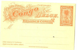 LBL20 - CONGO BELGE - EP CP 5c ROUGE BRUN NEUF - Covers & Documents