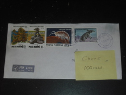 LETTRE ROUMANIE ROMANIA ROMANA AVEC YT 4204 4205 4129 4155 - EXPO CHINE SERPENT DRAGON - CLOPORTE DINOSAURE PREHISTOIRE - Storia Postale