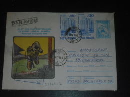 LETTRE ENTIER POSTAL ROUMANIE ROMANIA ROMANA AVEC YT 3976A - SPORT RUGBY - HOTEL - - Storia Postale