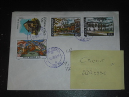 LETTRE ROUMANIE ROMANIA ROMANA AVEC YT 4206 4143 4132 4133 4214 - TRAIN LOCOMOTIVE MOULIN EGLISE MONASTERE - NOEL - - Covers & Documents