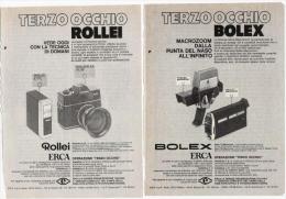 1970 - ERCA (Rollei - Bolex) -  2 Pubblicità Cm. 13 X 18 - Cameras