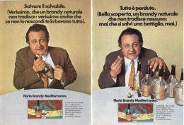 1970 - FLORIO BRANDY Mediterraneo - 2 Pagine Pubblicità Cm. 13 X 18 - Licor Espirituoso