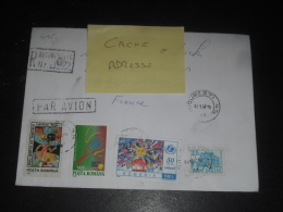 LETTRE RECOMMANDEE ROUMANIE ROMANIA ROMANA AVEC YT 4266 4285 4321 3969 - SPORT JEUNESSE TENNIS UNICEF HOTEL - - Brieven En Documenten