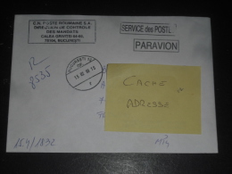 LETTRE RECOMMANDEE ROUMANIE ROMANIA ROMANA - ENVELOPPE SERVICE LA POSTE - CACHET ROND MANUEL BUCURESTI 12 - - Cartas & Documentos