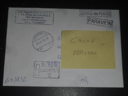 LETTRE RECOMMANDEE ROUMANIE ROMANIA ROMANA - ENVELOPPE SERVICE LA POSTE - CACHET ROND MANUEL BUCURESTI 12 - - Storia Postale