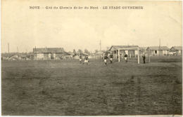 80/ CPA A  - Roye - Cité Du Chemin De Fer Du Nord - Le Stade GUYNEMER (Carte Rare) - Roye