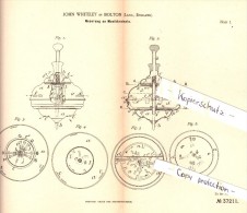 Original Patent - John Whiteley In Bolton , England , 1885 , Musikkreisel , Kreisel , Music Gyro , Musique Gyroscope !!! - Antikspielzeug