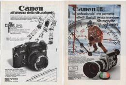 1974 - CANON (basket - Sci) -  2 Pagine Pubblicità Cm. 13 X 18 - Appareils Photo