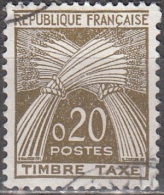 France 1960 Yvert Taxe 92 O Cote (2012) 0.30 Euro Gerbes Cachet Rond - 1960-.... Usati