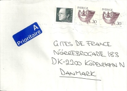 Sverige Frasta >> Danmark Kobenhavn 1993 - Lettres & Documents