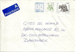 Sverige Stockholm >> Danmark Kobenhavn 1993 / Ours Beer Bear - Storia Postale