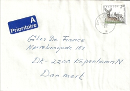 Sverige Emmaboda >> Danmark Kobenhavn 1992 / Chevreuil Hert Deer - Lettres & Documents