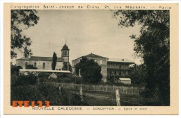 NOUVELLE CALEDONIE -  CONCEPTION - EGLISE ET ECOLE -  Congrégation Saint-Joseph De Cluny - 21 Rue Méchain - Paris - New Caledonia