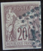 1877-79 - Colonies Type SAGE - Y&T 34 20c Brun Lilas S/ Paille Oblitere - TB Cote: 10euros - Sage