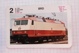 Train Model BRD BR 120 / TRAIN LOCOMOTIVE Lokomotive 120 005-4 - Bochum-Dahlhausen / Playing Card - Eisenbahnverkehr