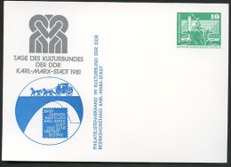 DDR PP16 C2/016 Privat-Postkarte POSTKUTSCHE Karl-Marx-Stadt 1981 NGK 3,00 € - Privatpostkarten - Ungebraucht