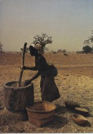 Afrique Burkina Faso - Pileuse De Mil - N°02347 Soutien Da Agriculteurs Hauts Normands - Burkina Faso