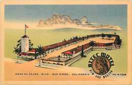 225701-California, San Diego, Aztec Motel, El Cajon Blvd, Linen Postcard, MWM No 10,241 - San Diego