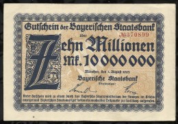 ALLEMAGNE .  BILLET DE 10 MILLION EN MARK . 1923 . - 10 Miljoen Mark