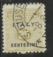 OCCUPAZIONE ANGLO-AMERICANA SICILIA 1943 CENT. 25 USATO USED OBLITERE' - Anglo-Amerik. Bez.: Sicilë