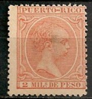 Timbres - Espagne - Colonies Et Dépendances - Puerto Rico - 1890 - 2 Mil. - - Puerto Rico