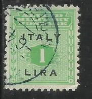 OCCUPAZIONE ANGLO-AMERICANA SICILIA 1943 LIRE 1 LIRA USATO USED OBLITERE' - Anglo-american Occ.: Sicily