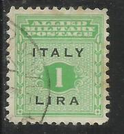 OCCUPAZIONE ANGLO-AMERICANA SICILIA 1943 LIRE 1 LIRA USATO USED OBLITERE' - Anglo-american Occ.: Sicily