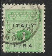 OCCUPAZIONE ANGLO-AMERICANA SICILIA 1943 LIRE 1 LIRA USATO USED OBLITERE' - Anglo-american Occ.: Sicily