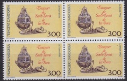 Andorra Fr. 1990 Heritage 1v Bl Of 4 ** Mnh (17877) - Gebraucht