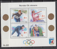 NORVEG      1990      BF    N°   14             COTE    11 € 00 - Hojas Bloque