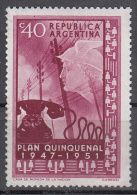 Argentina     Scott No  597   Unused Hinged     Year   1951 - Ongebruikt