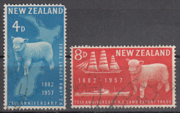 New Zealand     Scott No  316-17    Used     Year   1957 - Used Stamps