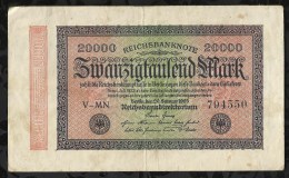 ALLEMAGNE .  BILLET DE 20.000  MARK . 1923 . - 20000 Mark