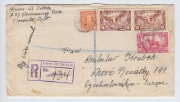 Canada/Czechslovakia REGISTERED COVER 1937 - Covers & Documents