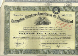 MADRID COMPANIA HISPANO AMERICANA DE ELECTRICIDAD  Bonos De CAJA   N° 320,247            2.10.1942 - Altri