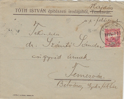 ROYAL CROWN STAMP ON COVER, CONSTRUCTION COMPANY HEADER, 1909, HUNGARY - Cartas & Documentos