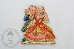 Children Dancing Victorian Die Cut/ Scrap Paper - Other & Unclassified