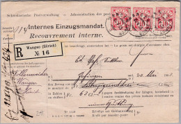 Heimat ZH WANGEN 1903-05-20 Internes Einzugsmandat Nach Zofingen - Brieven En Documenten