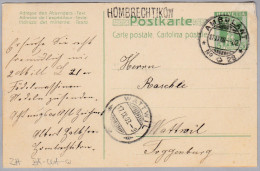 Heimat ZH HOMBRECHTIKON 1903-09-17 Bahnwagenvermerk Auf Postkarte Nach Wattwil - Brieven En Documenten