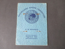 Alter Ausweis 1951 Panhellenic Marine Federation. U.S. Branch. Seefahrer / Seaman - Historische Dokumente