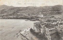 Calvi-Plage (Corse) Les Quais - Carte J. Moretti De 1936 - Calvi