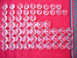 Pampille, Pendeloque Pour Lustre: Lot De 61 Anciennes Pampilles, Pendeloques En Cristal (14-3628) - Lámparas Y Arañas