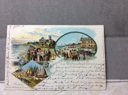 Cranz Ostseebad Ostpreußen Gruß Aus Postkarte Ansichtskarte Original Von 1899 Nach Hamburg Harburg - Ostpreussen